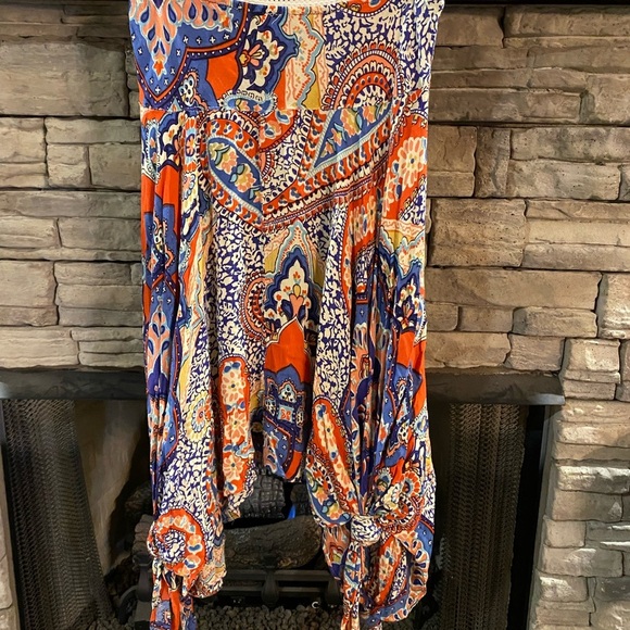 Boho Colorful Paisley Print Skirt‎ - Picture 1 of 4